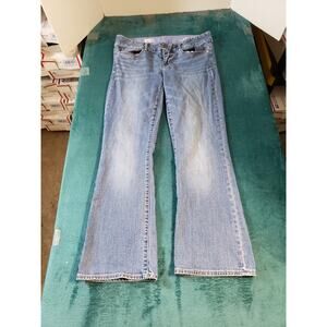 Gap Jeans Size 8 Womens Blue Stretch Denim Pants Mid Rise Curvy Perfect Bootcut